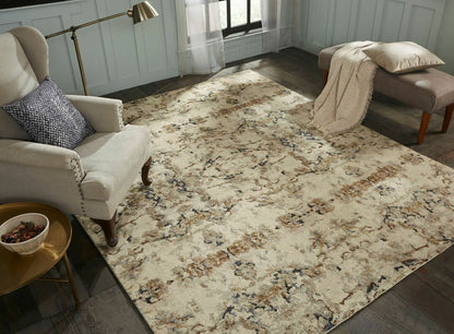 Hand Knotted Wool & Silk Modern Rug KEQ5800