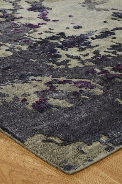 Hand Knotted Wool & Silk Modern Rug KEQ5810