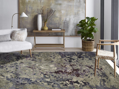 Hand Knotted Wool & Silk Modern Rug KEQ5810