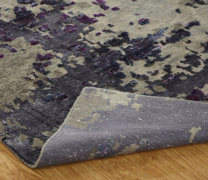 Hand Knotted Wool & Silk Modern Rug KEQ5810