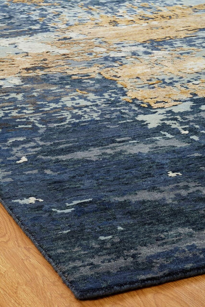 Hand Knotted Wool & Silk Modern Rug KEQ5830