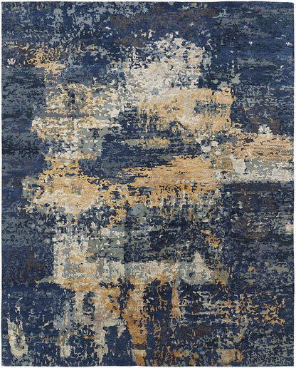 Hand Knotted Wool & Silk Modern Rug KEQ5830