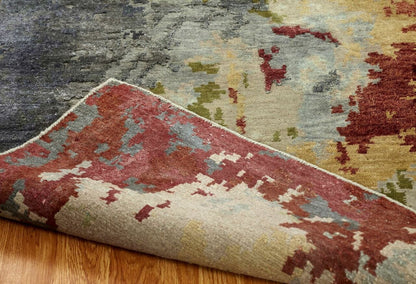 Hand Knotted Wool & Silk Modern Rug KEQ5840