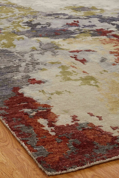 Hand Knotted Wool & Silk Modern Rug KEQ5840