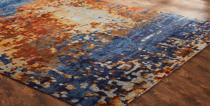 Hand Knotted Wool & Silk Modern Rug KEQ5850