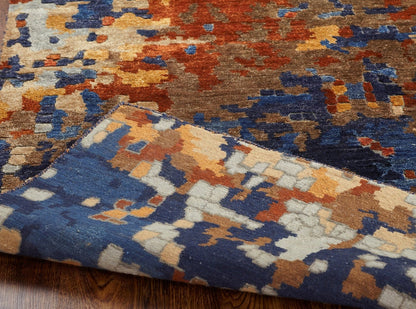 Hand Knotted Wool & Silk Modern Rug KEQ5850
