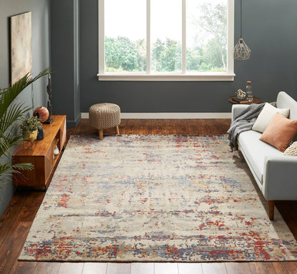 Hand Knotted Wool & Silk Modern Rug KEQ5880