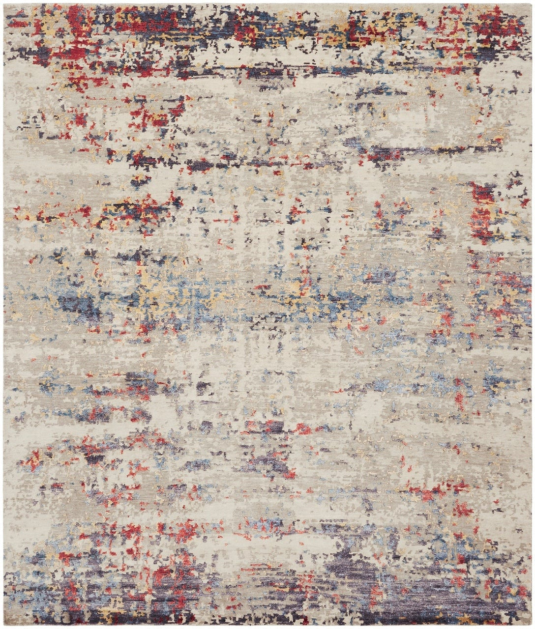 Hand Knotted Wool & Silk Modern Rug KEQ5880