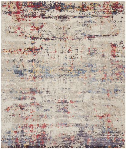 Hand Knotted Wool & Silk Modern Rug KEQ5880