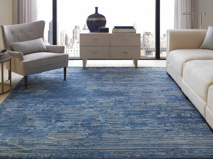 Hand Knotted Wool & Silk Modern Rug KER3650