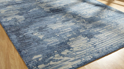 Hand Knotted Wool & Silk Modern Rug KER3650