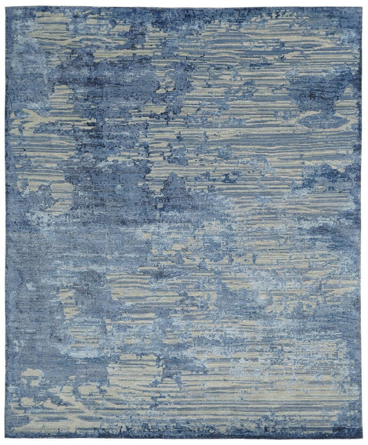 Hand Knotted Wool & Silk Modern Rug KER3650