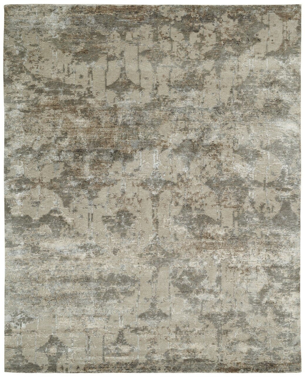 Hand Knotted Wool & Silk Modern KER3660