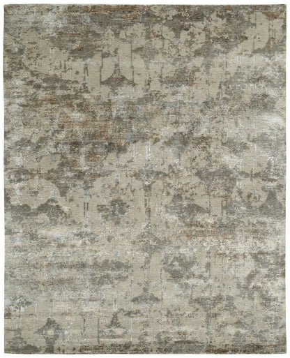 Hand Knotted Wool & Silk Modern KER3660