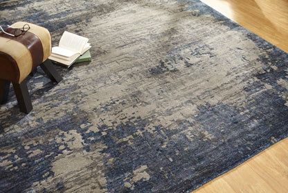 Hand Knotted Wool & Silk Modern Rug KER3670