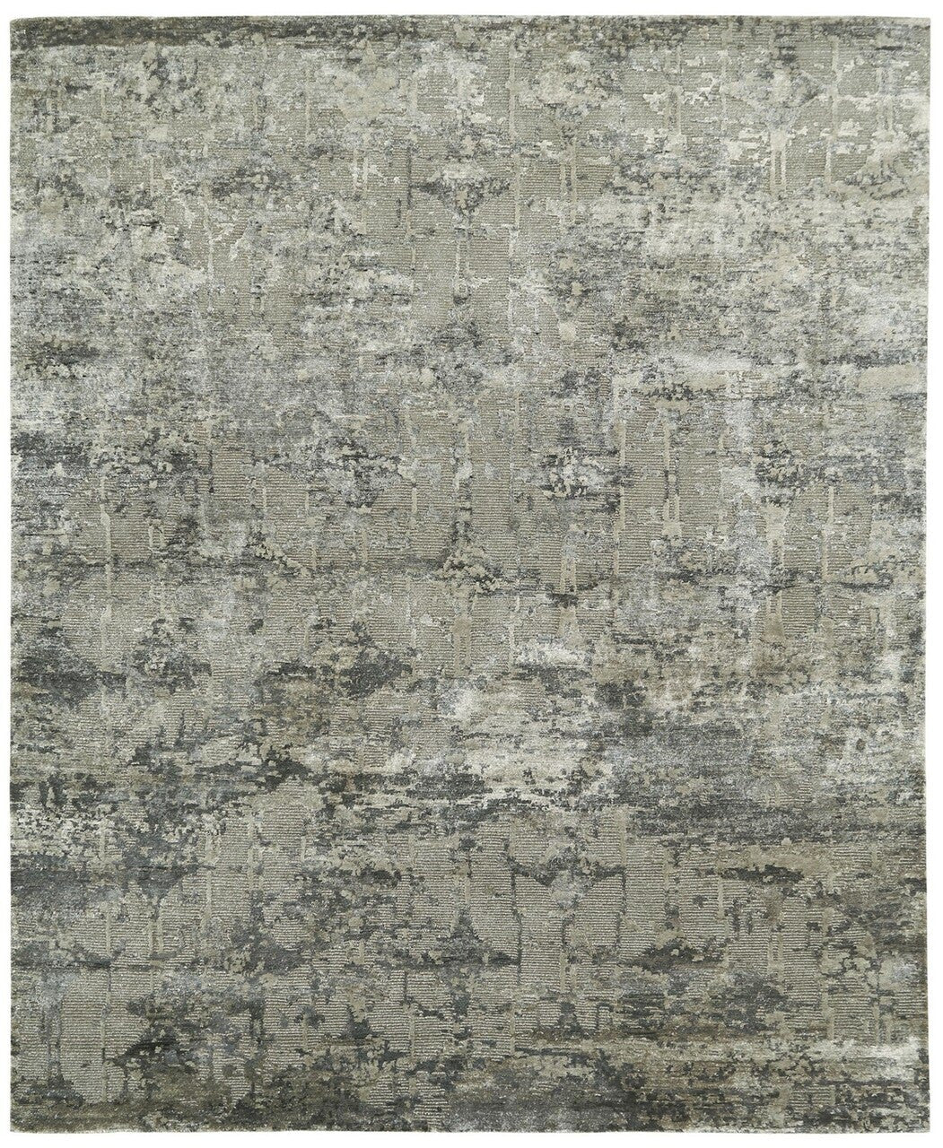 Hand Knotted Wool & Silk Modern Rug KER3680