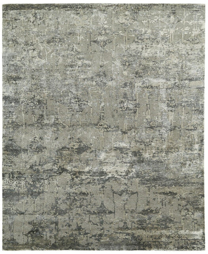 Hand Knotted Wool & Silk Modern Rug KER3680