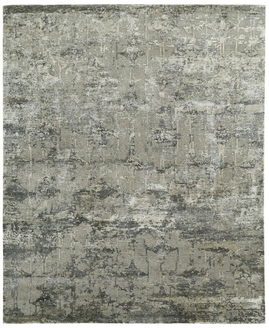 Hand Knotted Wool & Silk Modern Rug KER3680