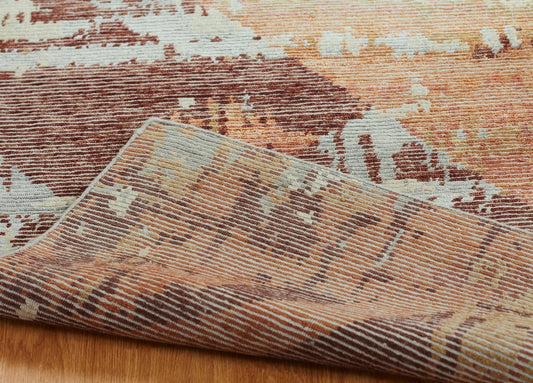 Hand Knotted Wool & Silk Modern Rug KER3720