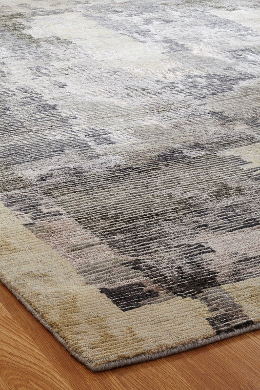 Hand Knotted Wool & Silk Modern Rug KER3730