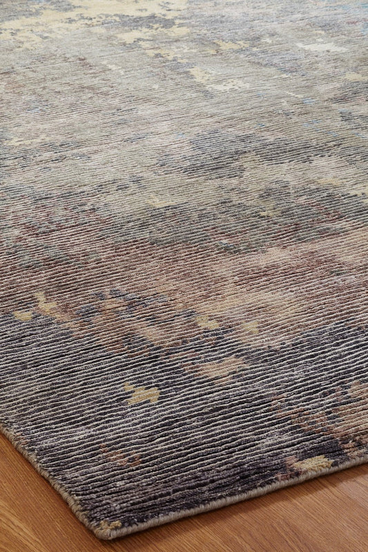 Hand Knotted Wool & Silk Modern Rug KER3740