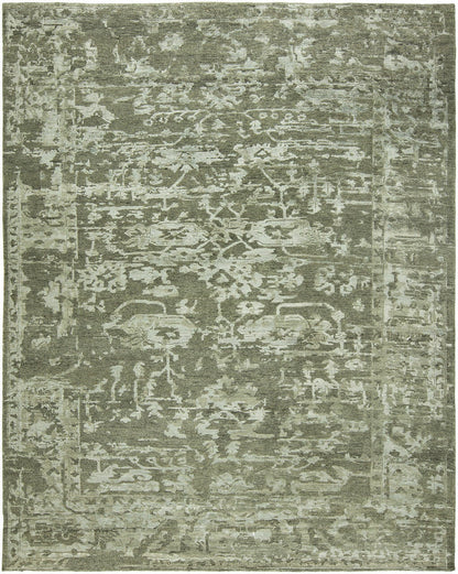 Hand Knotted Wool & Silk Transitional Rug KGN1410