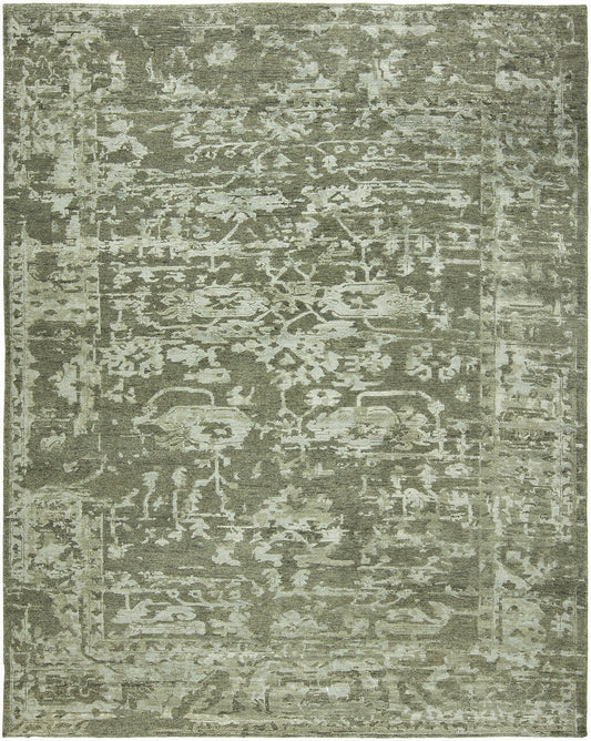 Hand Knotted Wool & Silk Transitional Rug KGN1410