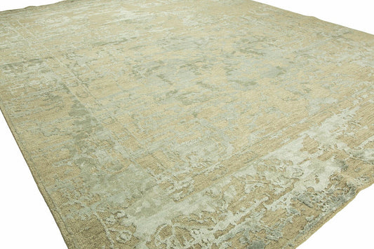 Hand Knotted Wool & Silk Transitional Rug KGN1420