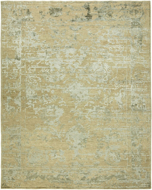 Hand Knotted Wool & Silk Transitional Rug KGN1420