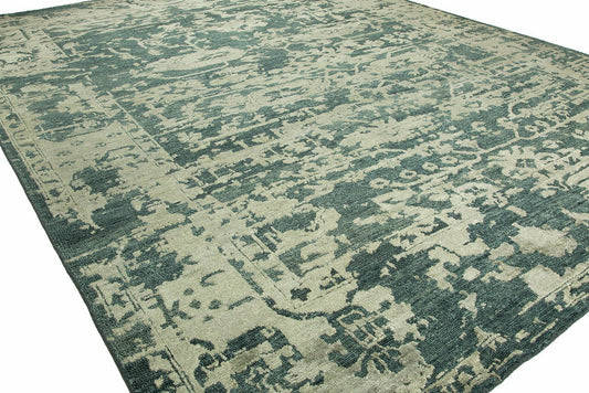 Hand Knotted Wool & Silk Transitional Rug KGN1440
