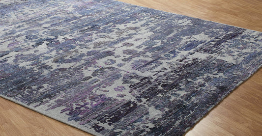 Hand Knotted Wool & Silk Transitional Rug KGN1450