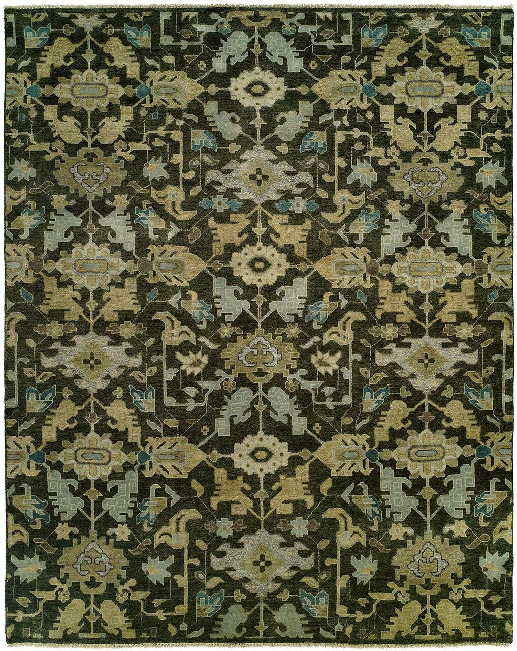 Hand Knotted Wool Transitional Rug KHR0870