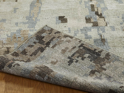 Hand Knotted Wool & Silk Modern Rug KHW9510