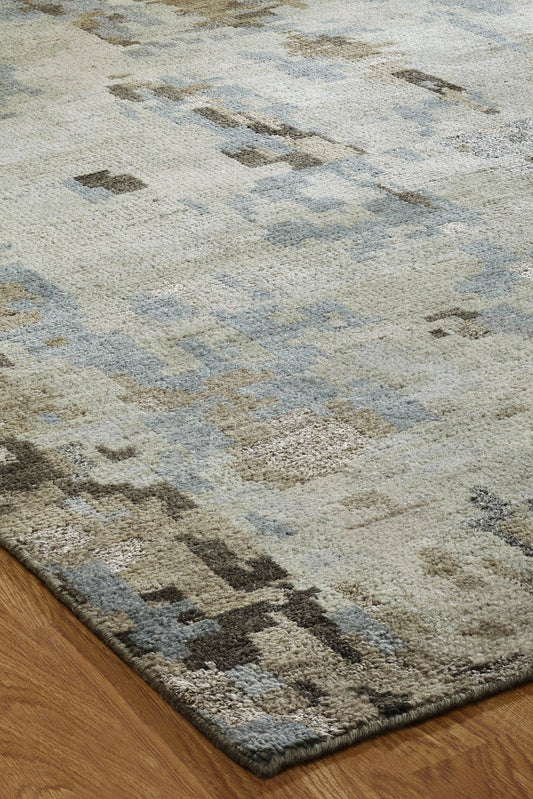 Hand Knotted Wool & Silk Modern Rug KHW9510