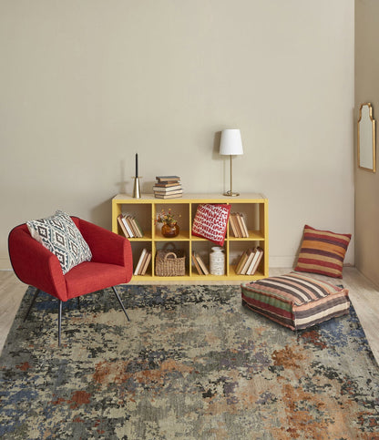 Hand Knotted Wool & Silk Modern Rug KHW9520