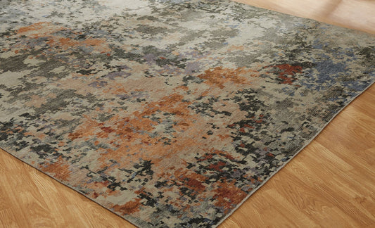 Hand Knotted Wool & Silk Modern Rug KHW9520