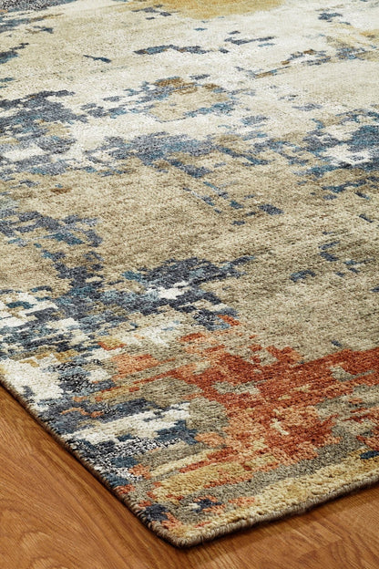 Hand Knotted Wool & Silk Modern Rug KHW9530