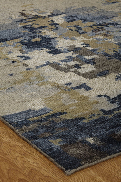 Hand Knotted Wool & Silk Modern Rug KHW9540