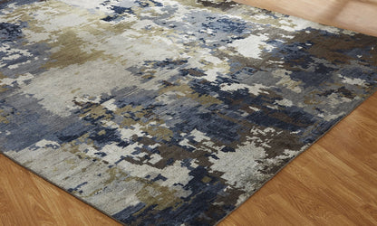 Hand Knotted Wool & Silk Modern Rug KHW9540