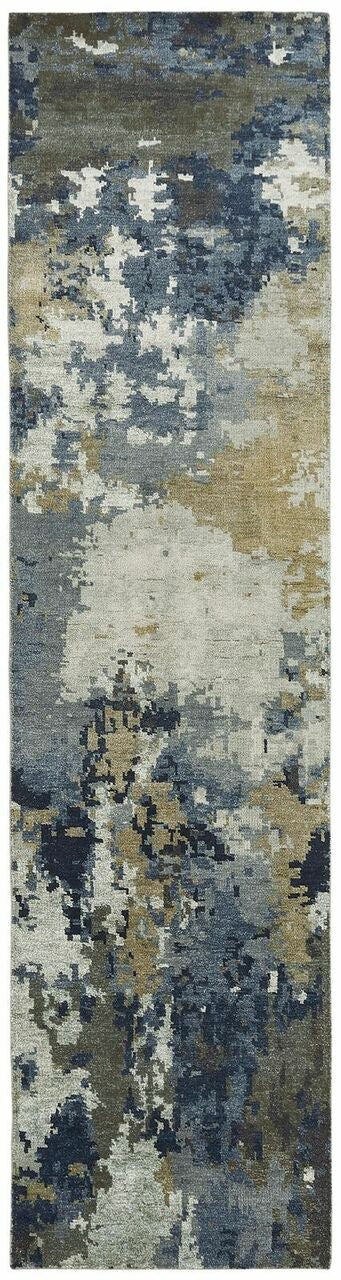 Hand Knotted Wool & Silk Modern Rug KHW9540