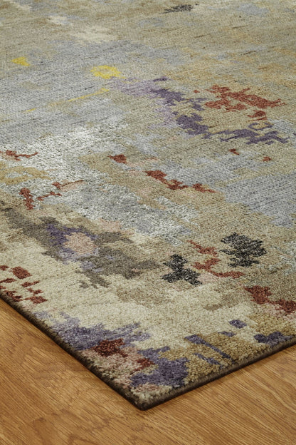 Hand Knotted Wool & Silk Modern Rug KHW9550