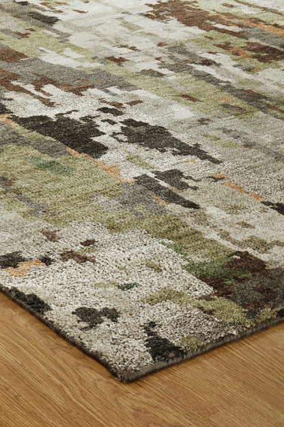 Hand Knotted Wool & Silk Modern Rug KHW9560