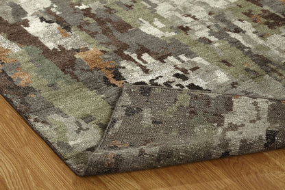 Hand Knotted Wool & Silk Modern Rug KHW9560