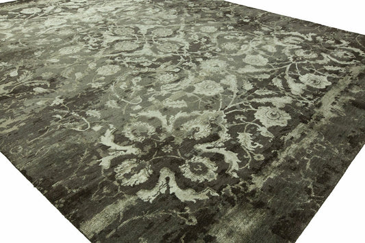 Hand Knotted Wool & Silk Transitional Rug KHZ4300