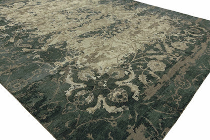 Hand Knotted Wool & Silk Transitional Rug KHZ4311