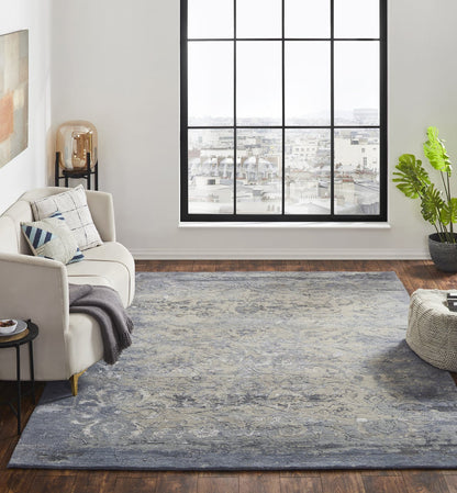 Hand Knotted Wool & Silk Transitional Rug KHZ4330