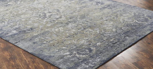 Hand Knotted Wool & Silk Transitional Rug KHZ4330
