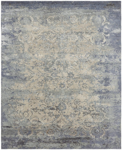 Hand Knotted Wool & Silk Transitional Rug KHZ4330