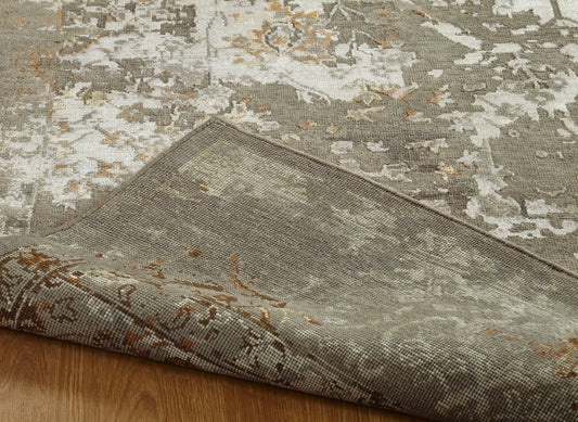Hand Knotted Wool & Silk Transitional Rug KHZ4340