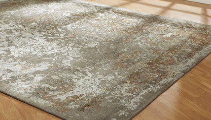 Hand Knotted Wool & Silk Transitional Rug KHZ4340